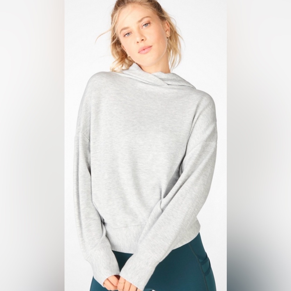 Fabletics Gray Cowl Neck Sweater - image 1
